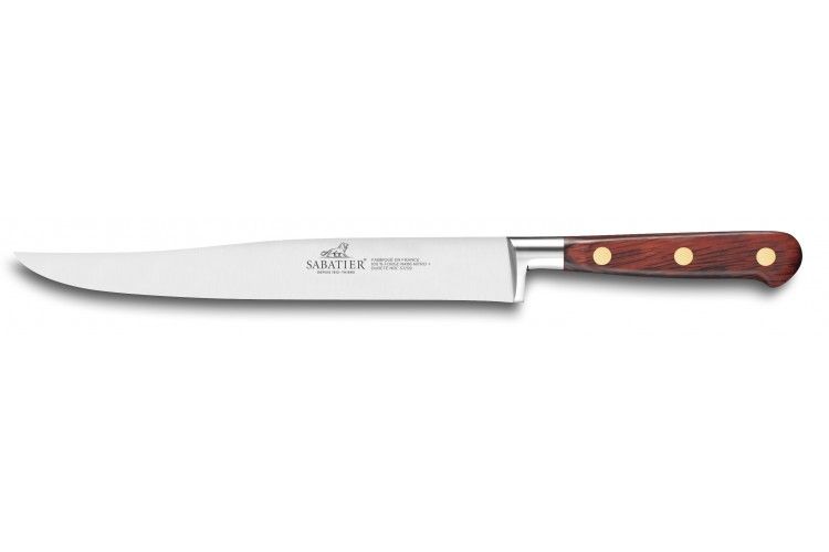 Couteau &agrave; d&eacute;couper Yatagan SABATIER Saveur lame 100% forg&eacute;e 22cm 3 rivets