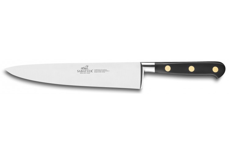 Couteau de chef SABATIER Id&eacute;al Inox 100% forg&eacute; rivets laiton lame 20cm