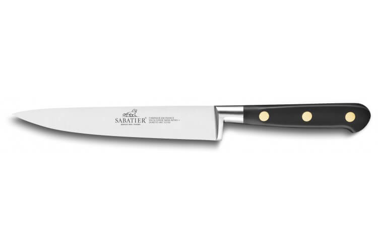 Couteau filet de sole SABATIER Idéal Inox forgé rivets laiton flexible 15cm