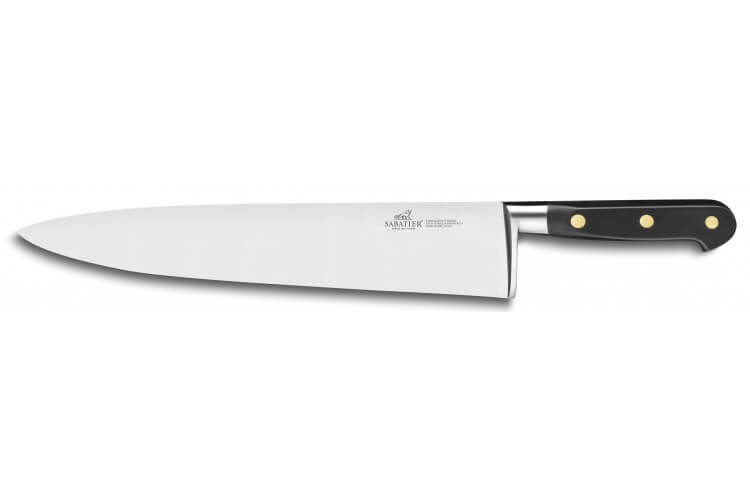 Couteau de chef SABATIER Idéal Inox 100% forgé rivets laiton lame 30cm