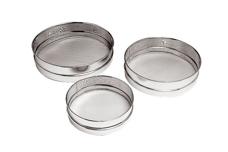 Lot de 3 tamis en acier inox - taille maille 0.23mm