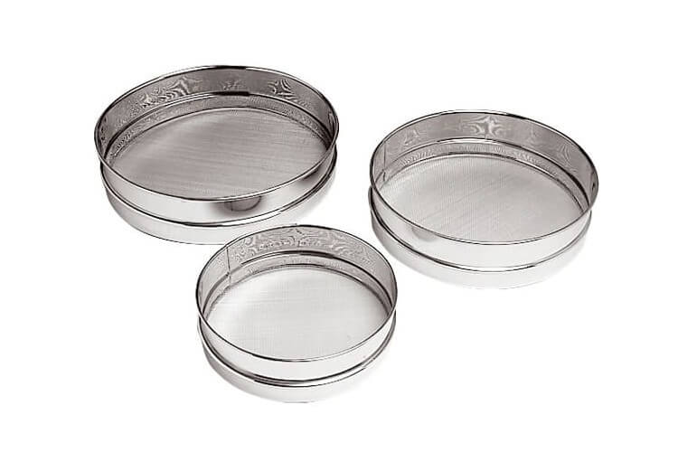 Lot de 3 tamis en acier inox - taille maille 0.23mm