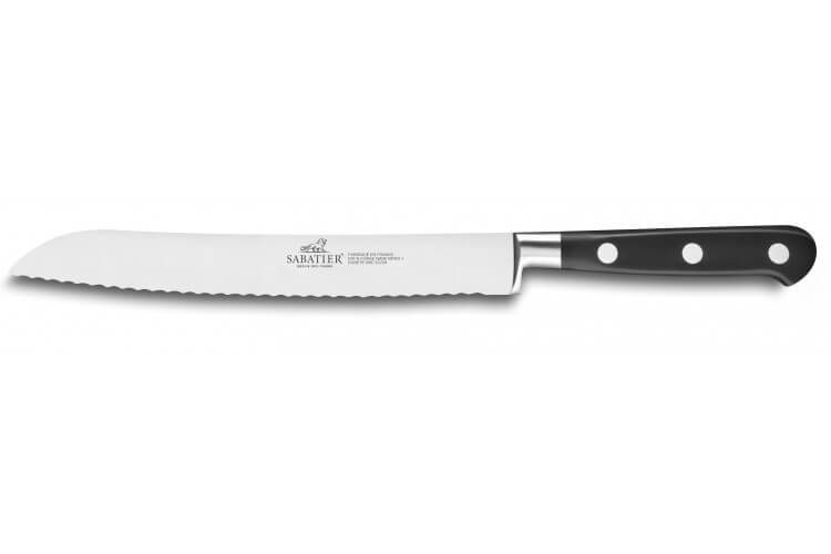 Couteau à pain SABATIER Idéal Inox 100% forgé lame dentée 20cm