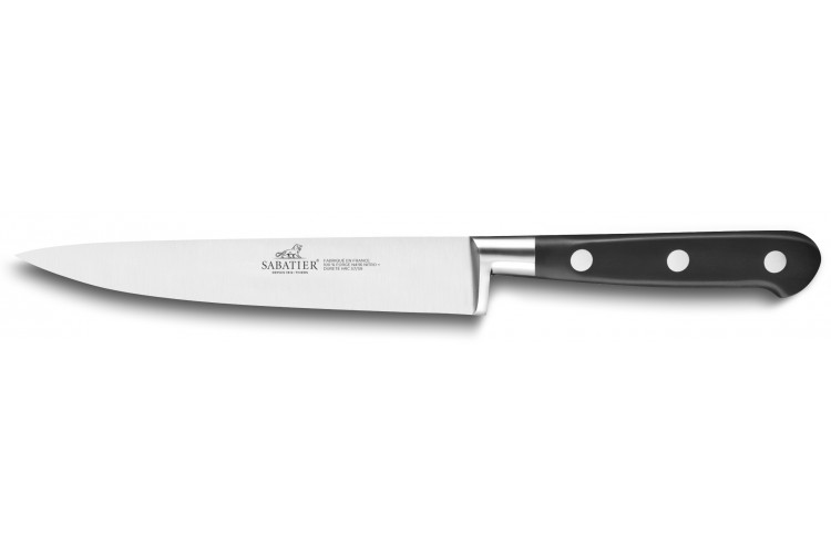 Couteau filet de sole SABATIER Id&eacute;al Inox 100% forg&eacute; lame flexible 15cm