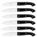 Coffret 6 couteaux à steak C. DOZORME Capucin lames lisses acier inox manches noirs