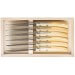 Coffret 6 couteaux à steak Laguiole C. DOZORME lames dentelées manches nacrines