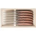 Coffret 6 couteaux à steak Laguiole C. DOZORME lames dentelées manches bubinga