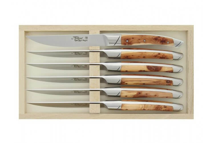 Coffret 6 couteaux de table Avantage Le Thiers Goyon-Chazeau manches genévrier