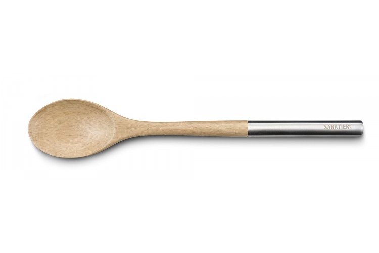 Cuill&egrave;re Sabatier en h&ecirc;tre 34cm embout inox