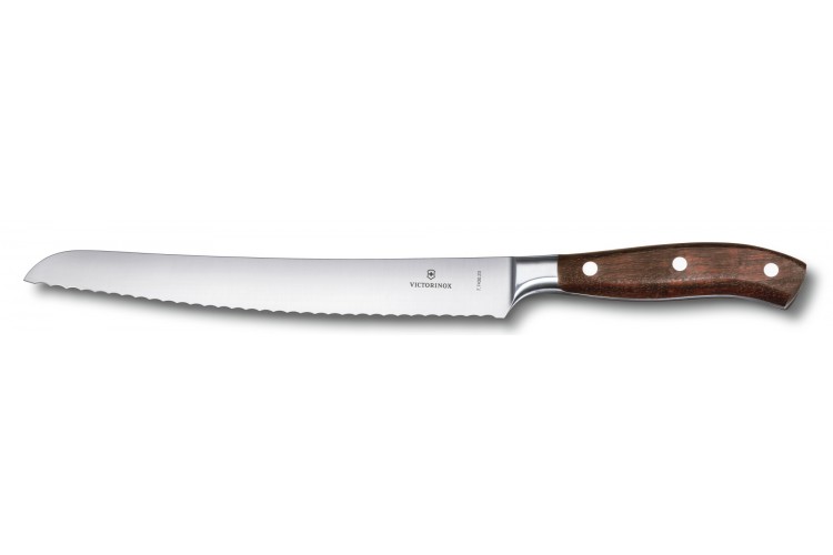 Couteau &agrave; pain Victorinox Grand Ma&icirc;tre Wood forg&eacute; 23cm manche &eacute;rable