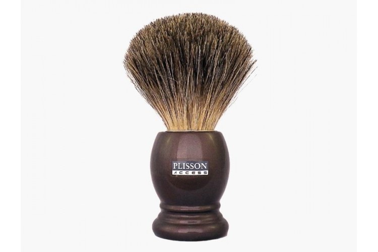 Blaireau de rasage Plisson taille 12 monture marron nacr&eacute;