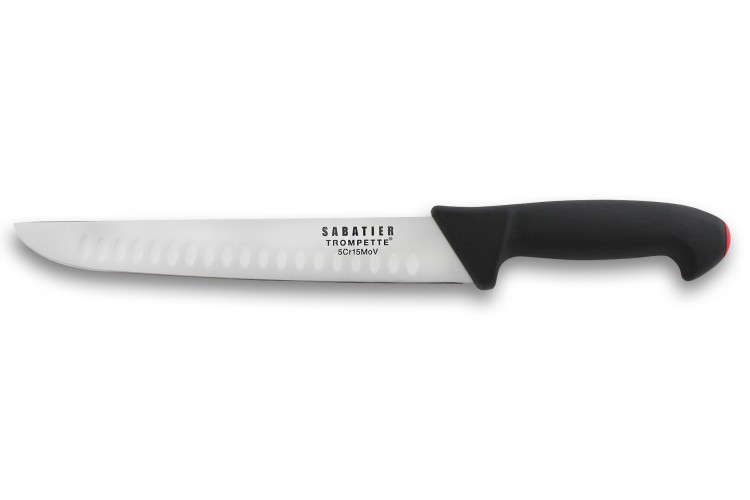 Couteau de boucher Sabatier Trompette Pro Tech lame alv&eacute;ol&eacute;e 25cm