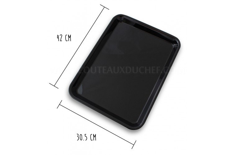 Plateau de pr&eacute;sentation professionnel en Altuglas&reg; noir - 42x30.5cm