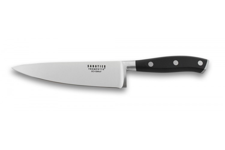 Couteau de chef Sabatier Trompette Vulcano 16cm 3 rivets