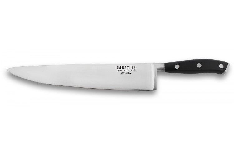 Couteau de chef Sabatier Trompette Vulcano 25cm 3 rivets