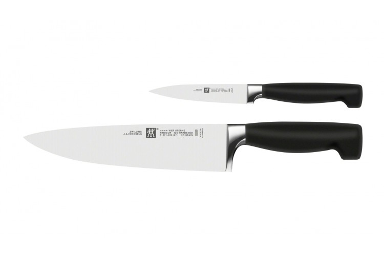 Coffret 2 pi&egrave;ces forg&eacute;es Zwilling Four Star haut de gamme Office et Chef
