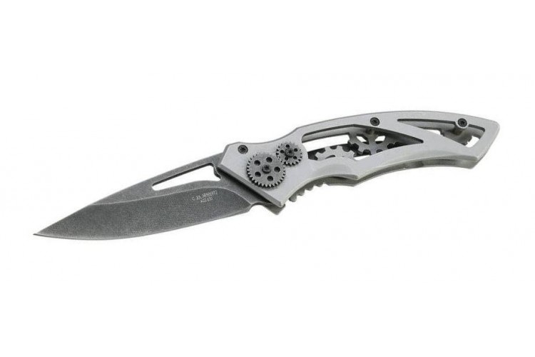 Couteau pliant Herbertz 295112 d&eacute;cor "engrenages" manche 12cm