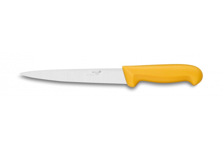Couteau &agrave; d&eacute;nerver D&eacute;glon Profil lame 20cm, manche jaune 