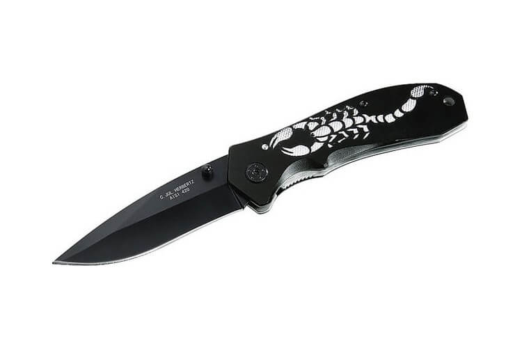 Couteau pliant Herbertz 217911 manche décor scorpion 11cm