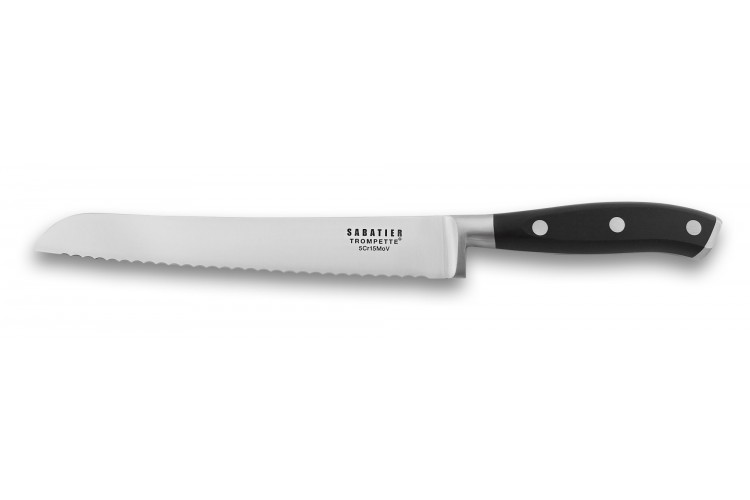Couteau &agrave; pain Sabatier Trompette Vulcano 20cm 3 rivets