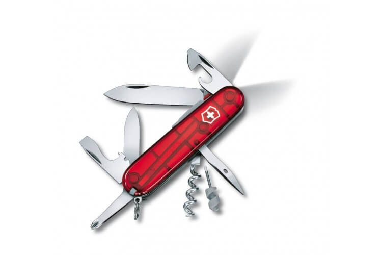 Couteau suisse Victorinox 11 pieces SPARTAN LITE rouge translucide