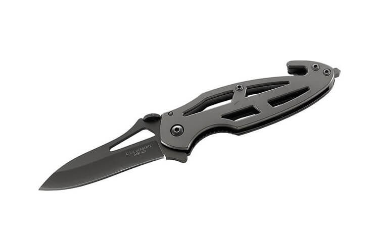 Couteau pliant Herbertz 236710 perforé en acier manche 10cm