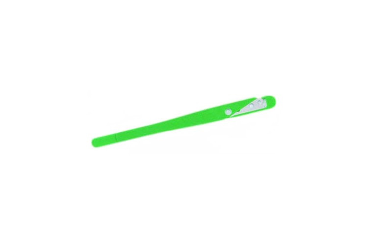 Lame de boulanger inox "Grignette verte" manche synth&eacute;tique