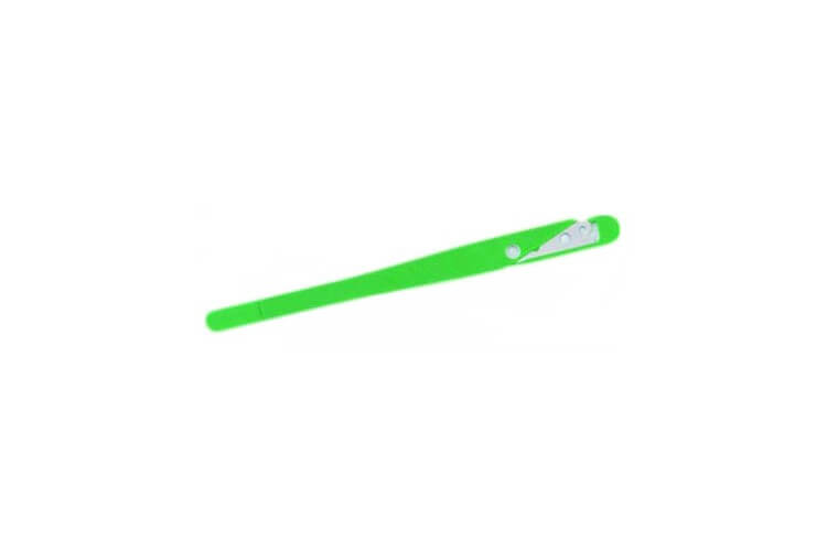 Lame de boulanger inox "Grignette verte" manche synthétique