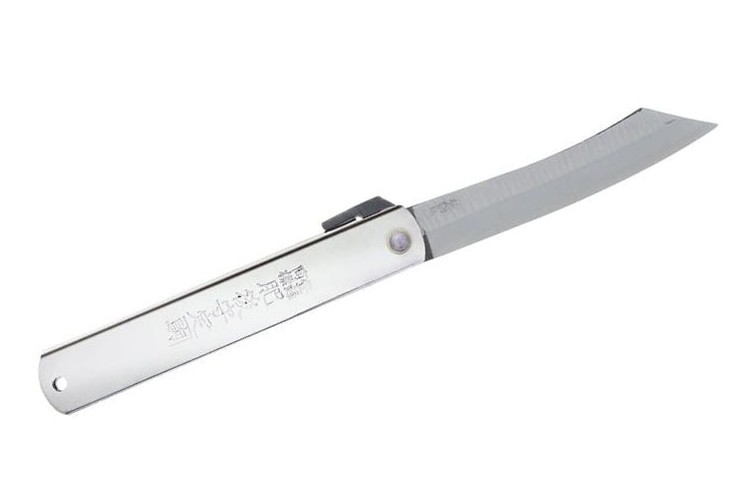 Couteau pliant Higonokami 667 acier carbone manche grav&eacute; 7,5cm en acier