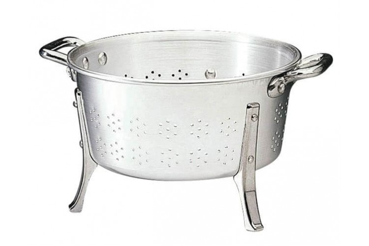 Passoire &agrave; gras professionnelle MATFER aluminium avec 3 pieds + anses 36cm