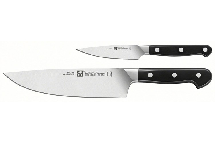 Coffret 2 couteaux de cuisine Zwilling Pro forg&eacute;s - 1 office + 1 chef