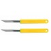 Lame de boulanger inox droite manche jaune - 2 pièces