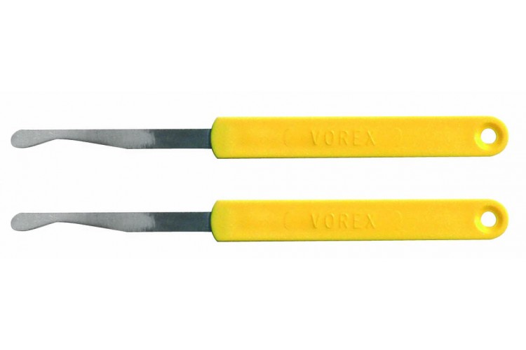 Lame de boulanger inox boule manche jaune - 2 pi&egrave;ces