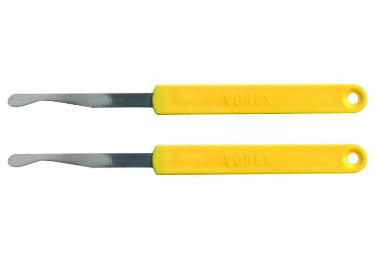Lame de boulanger inox boule manche jaune - 2 pièces