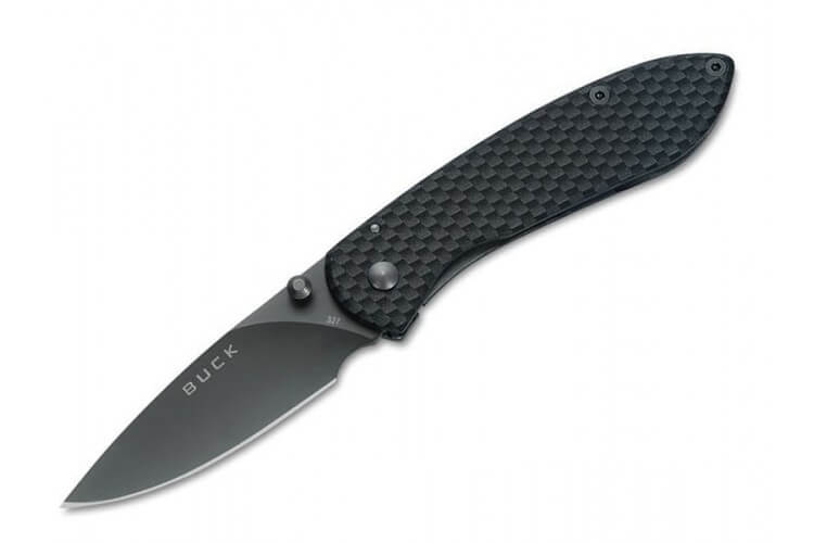 Couteau pliant BUCK NOBLEMAN n°327CFS manche fibre de carbone 9cm