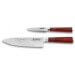 Coffret 2 couteaux Wusaki Pakka X50 pakkawood Chef + Office