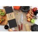 Coffret 2 couteaux Wusaki Pakka X50 pakkawood Santoku + Office