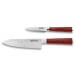 Coffret 2 couteaux Wusaki Pakka X50 pakkawood Santoku + Office