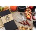 Coffret 3 couteaux Wusaki Pakka X50 pakkawood Santoku + Universel + Office