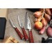 Coffret 3 couteaux Wusaki Pakka X50 pakkawood Santoku + Universel + Office