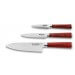 Coffret 3 couteaux Wusaki Pakka X50 pakkawood Santoku + Universel + Office