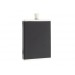 Flasque plate inox gainée façon cuir, bouchon simple 90ml