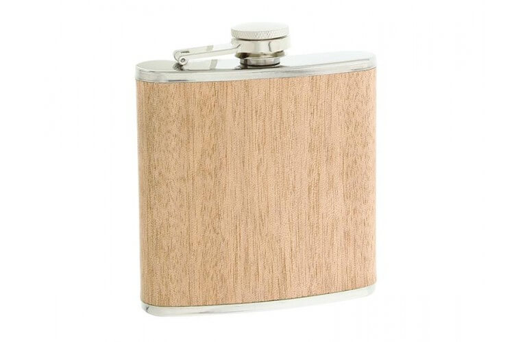 Flasque inox gainée façon hévéa avec bouchon baïonnette - 180ml