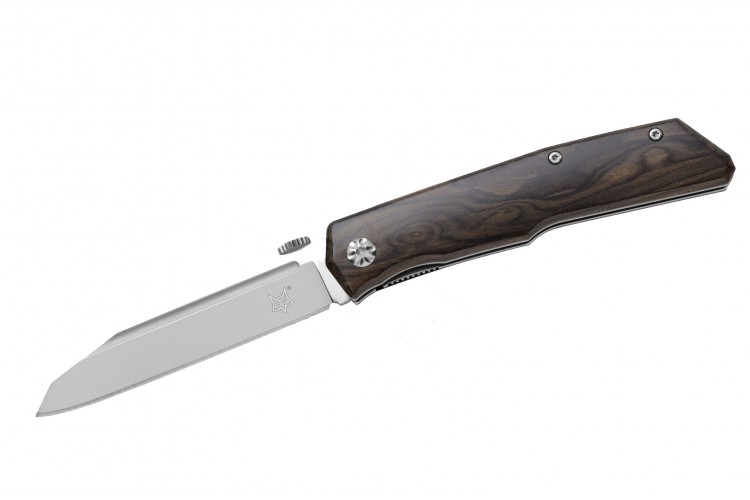 Couteau pliant FOX Terzuola FX-515W manche ziricote 11cm + &eacute;tui cuir