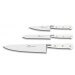 Coffret 3 couteaux Sabatier Toque blanche 100% forgé manches rivetés