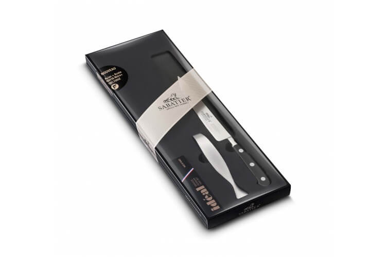 Coffret SABATIER Idéal Inox 100% forgé 1 couteau filet de sole + 1 pince