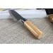 Couteau santoku japonais artisanal Moritaka Aogami 2 Steel carbone 17cm
