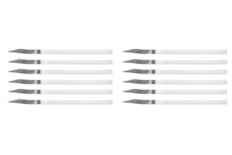 Lame de boulanger courb&eacute;e en acier carbone - Lot de 12