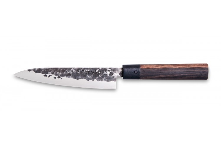 Couteau universel 3 Claveles Osaka 16cm forg&eacute; main manche grenadille