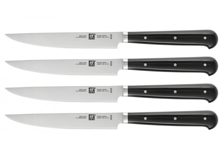Set de 4 couteaux &agrave; steak Zwilling lames lisses 12cm